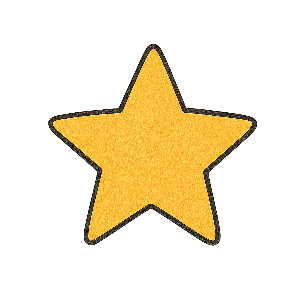 Shinging yellow star